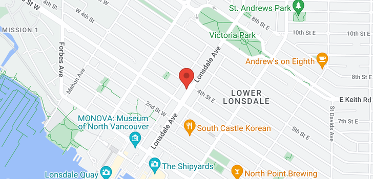 map of 103 345 LONSDALE AVENUE